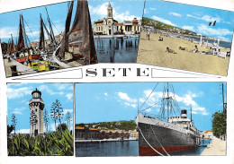 Delcampe - SETE Le Port La Chambre De Commerce La Plage Le Phare Bateau Ecole 25(scan Recto-verso) MA923 - Sete (Cette)