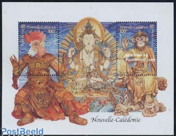 Delcampe - New Caledonia 2005 Year Of The Rooster S/s, Mint NH, Nature - Various - Birds - Monkeys - Poultry - New Year - Ungebraucht
