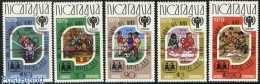 Delcampe - Nicaragua 1980 Olympic Games, Red Overprints 5v, Mint NH, Sport - Various - Baseball - Football - Olympic Games - Fair.. - Baseball