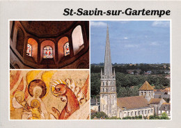 Delcampe - SAINT SAVIN SUR GARTEMPE Eglise Abbatiale Voute Du Coeur Peinture Murale Scene De La Bible 6(scan Recto-verso) MA978 - Saint Savin