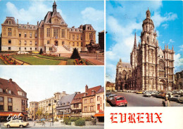 Delcampe - EVREUX L Hotel De Ville Place Du General De Gaule La Rue Du Docteur Oursel Et La Poste 21(scan Recto-verso) MA977 - Evreux