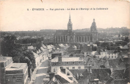 Delcampe - EVREUX Vue Generale La Rue De L Horloge Et La Cathedrale 8(scan Recto-verso) MA977 - Evreux