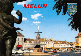 Delcampe - MELUN La Palce Saint Jean Et Sa Fontaine 8(scan Recto-verso) MA965 - Melun