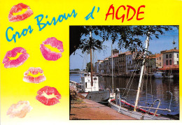 Delcampe - AGDE Gros Bisous 12(scan Recto-verso) MA963 - Agde