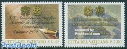 Delcampe - Vatican 2005 Concordat 2v, Joint Issue Italy, Mint NH, Various - Joint Issues - Neufs