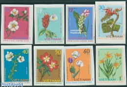 Delcampe - Vietnam 1975 Health Flowers 8v Imperforated, Mint NH, Health - Nature - Health - Flowers & Plants - Autres & Non Classés