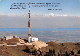 Delcampe - LES MONTS DU JURA La Tour De Television Du Mont Rond Alt 1600m En Second Plan Le Lac Leman 12(scan Recto-verso) MA988 - Gex