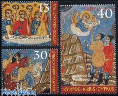 Delcampe - Cyprus 2004 Christmas 3v, Mint NH, Nature - Religion - Horses - Christmas - Neufs
