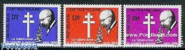 Delcampe - Central Africa 1982 Robert Koch 3v, Mint NH, Health - History - Anti Tuberculosis - Health - Nobel Prize Winners - Maladies