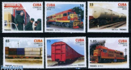 Delcampe - Cuba 2010 Railways 6v, Mint NH, Transport - Railways - Neufs