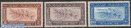 Delcampe - Egypt (Kingdom) 1938 Lepra Congress 3v, Unused (hinged), Health - Nature - Health - Flowers & Plants - Unused Stamps