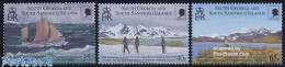 Delcampe - South Georgia / Falklands Dep. 2000 Antarctic Expedition 3v, Mint NH, History - Science - Transport - Explorers - The .. - Explorateurs