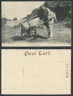 Delcampe - China Old Postcard A Dirt Carrier, Chinese Wheelbarrow Wheel Barrow, Coolie Cave - China