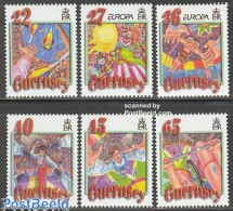 Delcampe - Guernsey 2002 Circus 6v, Mint NH, History - Performance Art - Europa (cept) - Circus - Cirque