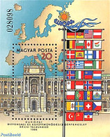 Delcampe - Hungary 1986 European Safety Conference S/s, Mint NH, History - Europa Hang-on Issues - Flags - Ungebraucht