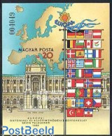 Delcampe - Hungary 1986 KSZE Conference S/s Imperforated, Mint NH, History - Various - Europa Hang-on Issues - Flags - Maps - Ungebraucht