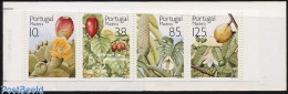 Delcampe - Madeira 1992 Fruits 4v In Booklet, Mint NH, Nature - Cacti - Flowers & Plants - Fruit - Stamp Booklets - Cactus