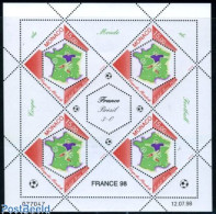 Delcampe - Monaco 1998 World Cup Football M/s, Mint NH, Sport - Various - Football - Maps - Ungebraucht