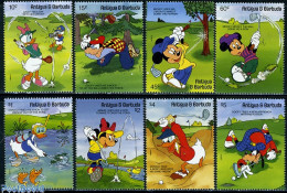 Delcampe - Antigua & Barbuda 1991 Disney, Golf 8v, Mint NH, Sport - Golf - Art - Disney - Golf