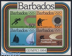 Delcampe - Barbados 1984 Olympic Games S/s, Mint NH, Sport - Cycling - Olympic Games - Sailing - Shooting Sports - Cyclisme