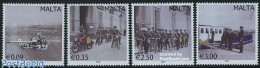 Delcampe - Malta 2009 Old Postal Transportation 4v, Mint NH, Sport - Transport - Cycling - Post - Motorcycles - Aircraft & Aviati.. - Cyclisme