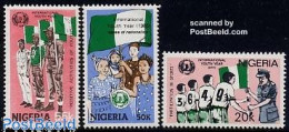 Delcampe - Nigeria 1985 International Youth Year 3v, Mint NH, History - Sport - Various - Flags - Scouting - International Youth .. - Autres & Non Classés