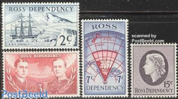 Delcampe - Ross Dependency 1967 Definitives 4v, Mint NH, History - Science - Transport - Various - Explorers - The Arctic & Antar.. - Explorateurs
