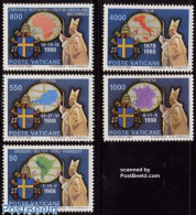Delcampe - Vatican 1989 Pope Travels 5v, Mint NH, Religion - Pope - Religion - Neufs