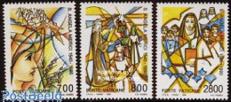 Delcampe - Vatican 1990 Saint Angela Merici 3v, Mint NH, Religion - Religion - Neufs