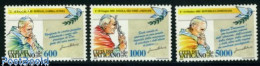 Delcampe - Vatican 1993 Pope World Travels 3v, Mint NH, Nature - Religion - Birds - Pope - Religion - Pigeons - Neufs