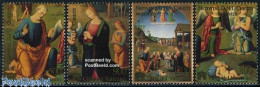 Delcampe - Vatican 1999 Christmas 4v, Mint NH, Religion - Christmas - Art - Paintings - Neufs
