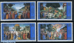 Delcampe - Vatican 2000 Sixtine Chapell 4v, Mint NH, Art - Paintings - Neufs