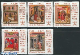 Delcampe - Vatican 2001 Debt To Poor Countries 5v, Mint NH, Art - Paintings - Neufs