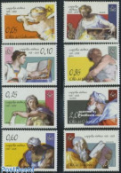 Delcampe - Vatican 2008 Sixtine Chapell 8v, Mint NH, Art - Michelangelo - Paintings - Neufs