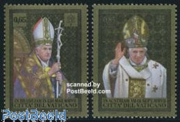 Delcampe - Vatican 2008 Pope Travels 2v, Mint NH, Religion - Pope - Religion - Neufs