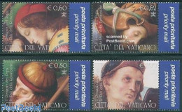 Delcampe - Vatican 2005 Perugino Of The Pope 4v+tabs, Mint NH, Art - Paintings - Neufs