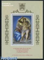 Delcampe - Vatican 1994 Sixtine Chapell S/s, Mint NH, Art - Michelangelo - Paintings - Neufs