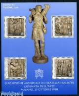 Delcampe - Vatican 1998 Stamp Exposition Italia S/s, Mint NH, Philately - Art - Sculpture - Neufs