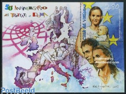 Delcampe - Vatican 2007 50 Years Treaty Of Rome S/s, Mint NH, History - Various - Europa Hang-on Issues - Maps - Neufs