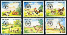 Delcampe - Yemen, Arab Republic 1982 World Food Day 6v, Mint NH, Health - Nature - Food & Drink - Animals (others & Mixed) - Catt.. - Alimentation