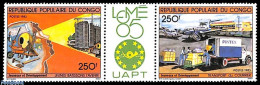Delcampe - Congo Republic 1985 Philexafrique 2v+tab [:T:], Mint NH, Transport - Post - Automobiles - Aircraft & Aviation - Poste
