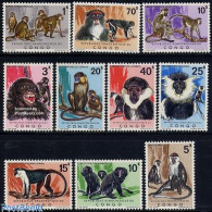 Delcampe - Congo (Kinshasa) 1971 Monkeys 10v, Mint NH, Nature - Animals (others & Mixed) - Monkeys - Autres & Non Classés