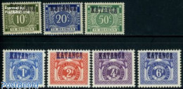 Delcampe - Congo (Kinshasa) 1960 Katanga, Postage Due 7v, Mint NH - Autres & Non Classés