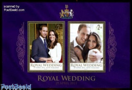 Delcampe - New Zealand 2011 Royal Wedding William & Kate S/s, Mint NH, History - Kings & Queens (Royalty) - Ungebraucht