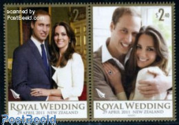 Delcampe - New Zealand 2011 Royal Wedding 2v , Mint NH, History - Kings & Queens (Royalty) - Ungebraucht