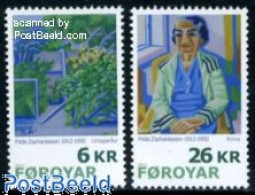 Delcampe - Faroe Islands 2011 Art, Frida Zachariassen 2v, Mint NH, Art - Modern Art (1850-present) - Paintings - Autres & Non Classés