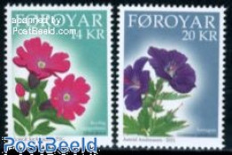 Delcampe - Faroe Islands 2011 Mountain Flowers 2v, Mint NH, Nature - Flowers & Plants - Autres & Non Classés