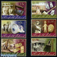 Delcampe - Norfolk Island 2011 Museum Artefact 6v, Mint NH, Health - History - Smoking & Tobacco - Archaeology - Art - Museums - Tabaco