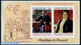 Delcampe - Burundi 1969 Letter Writing Week S/s Imperforated, Mint NH, Art - Paintings - Autres & Non Classés