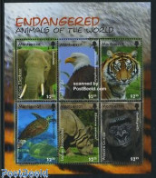 Delcampe - Montserrat 2008 Endangered Animals Of The World 6v M/s, Mint NH, Nature - Animals (others & Mixed) - Birds - Birds Of .. - Autres & Non Classés